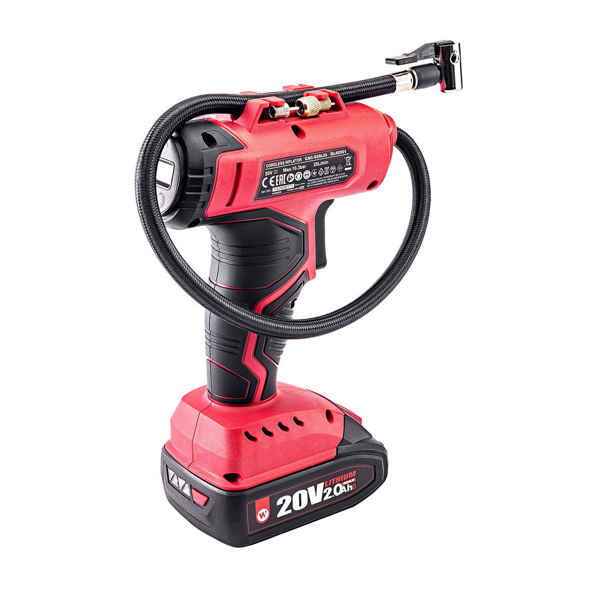 Worcraft 20V Cordless Tire Inflator CAC-S20LiG (Tool Only)