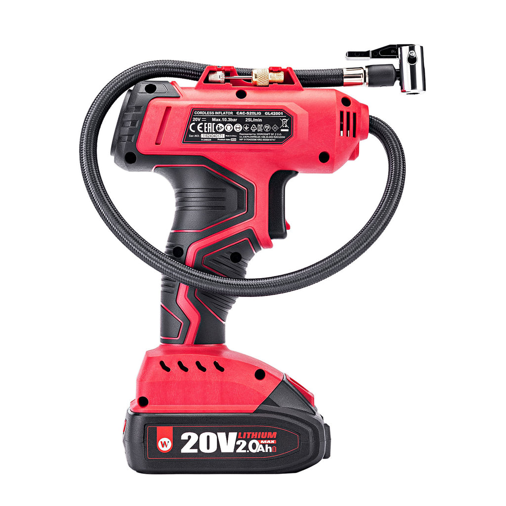 Worcraft 20V Cordless Tire Inflator CAC-S20LiG (Tool Only)