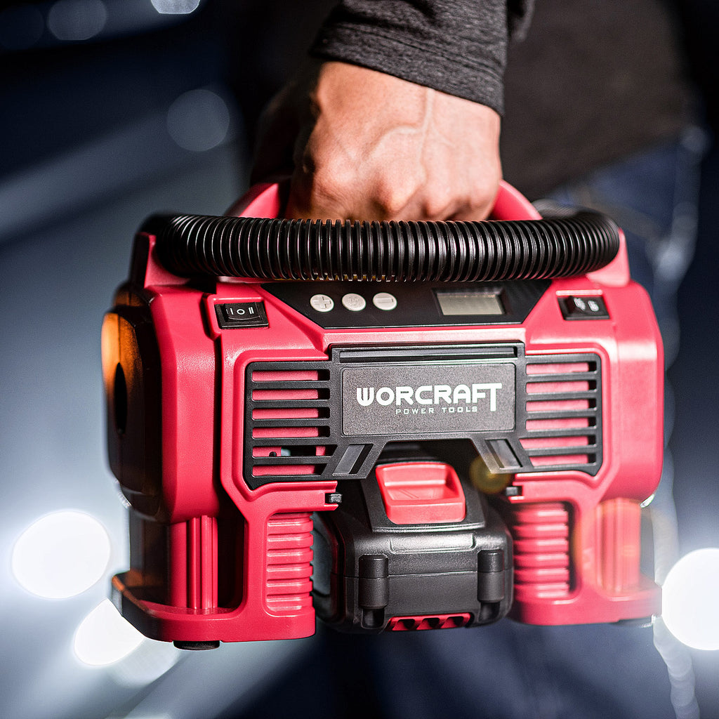 Holding worcraft power tools cordless inflator