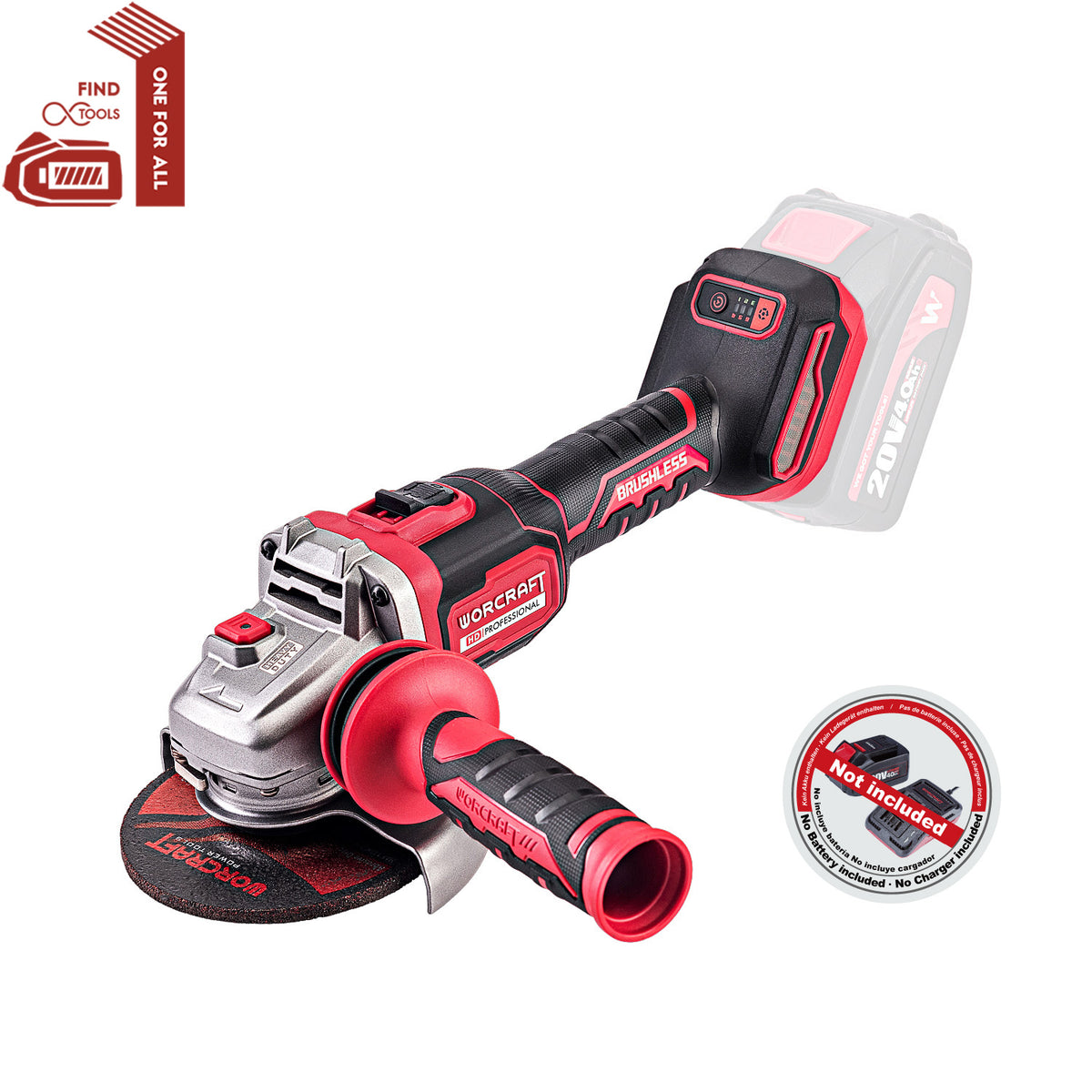 Worcraft Angle Grinder with handle