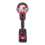 Top view of Wocraft cordless angle grinder and battery