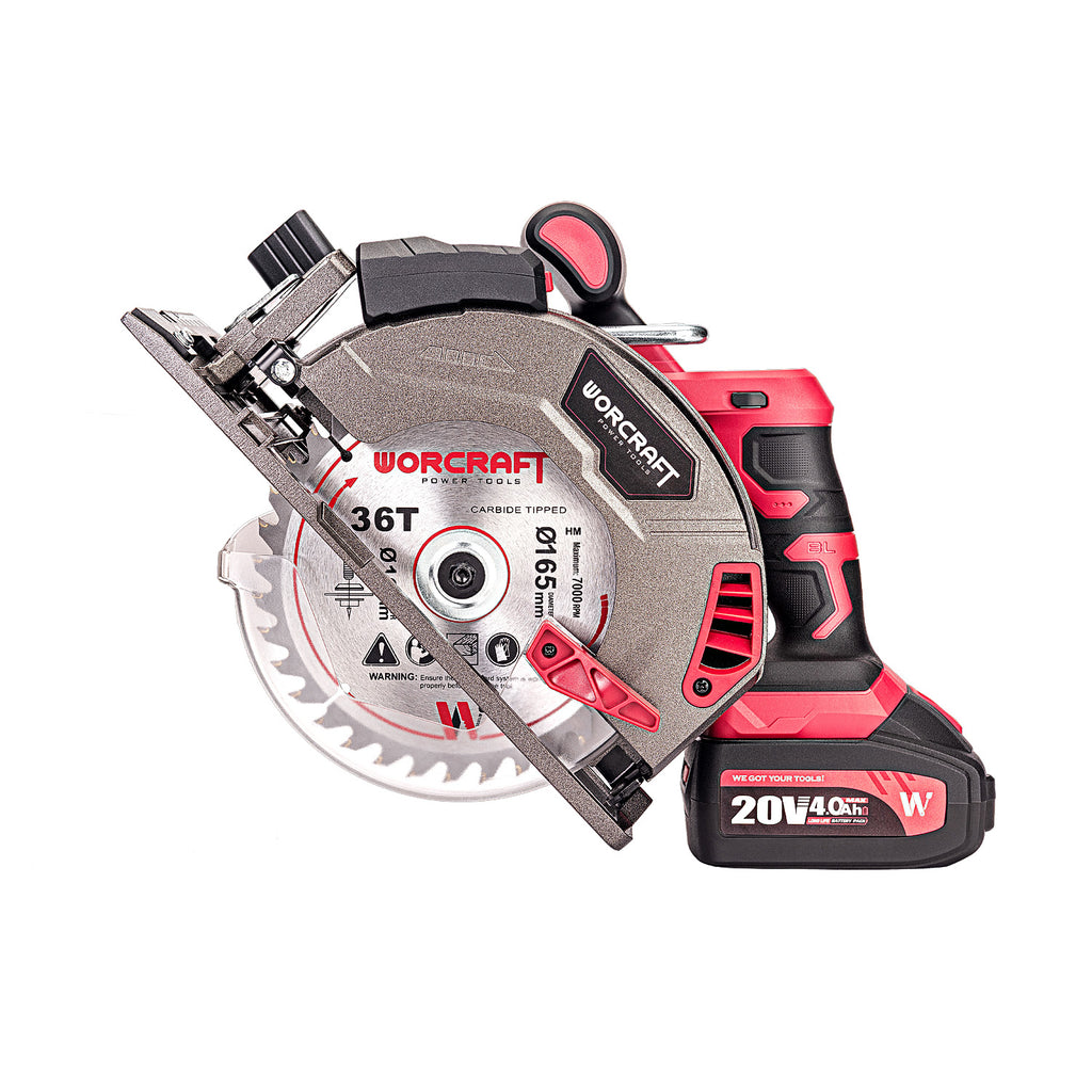 WorCraft 20V Brushless Circular Saw — 6-1/2 in, Tool Only