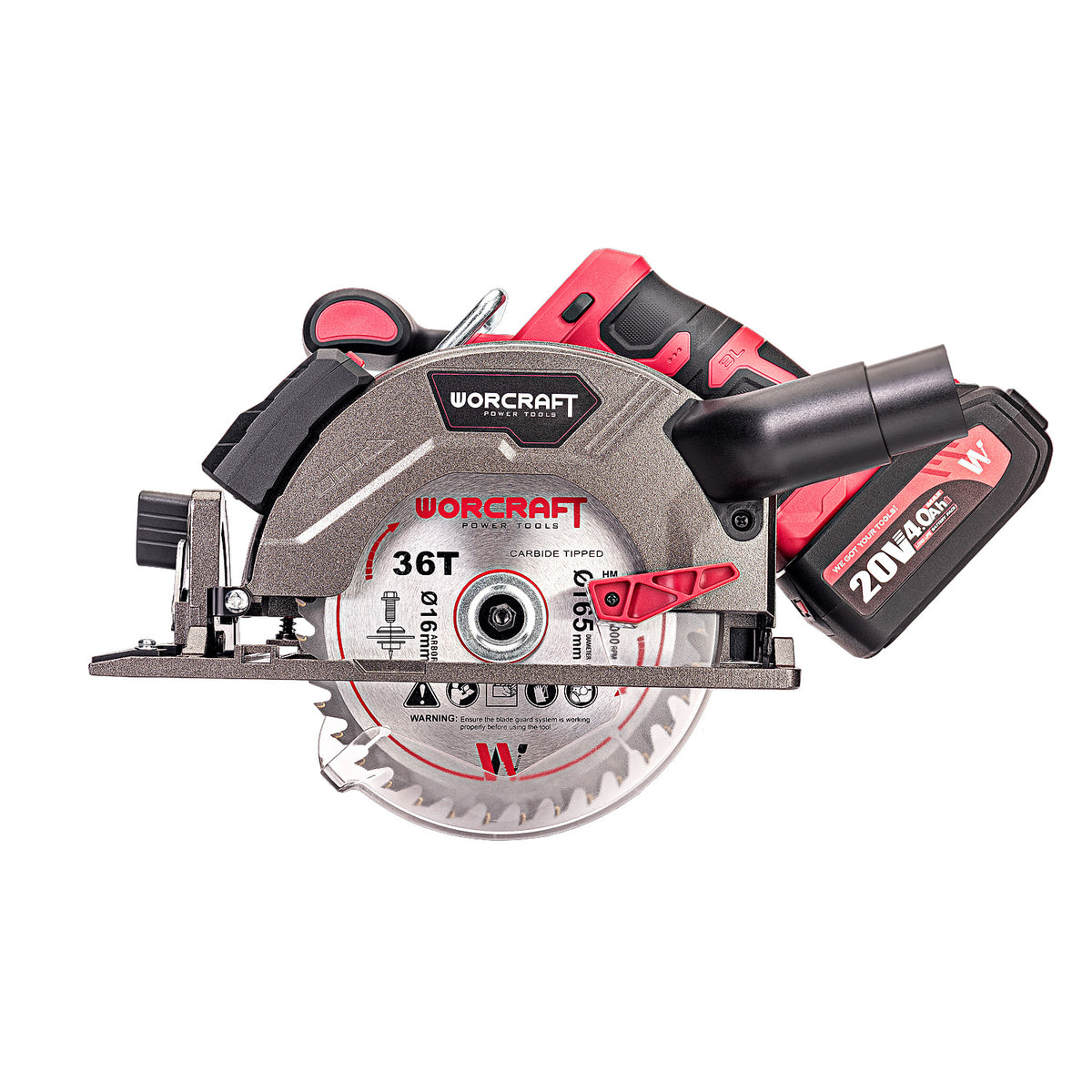 WorCraft 20V Brushless Circular Saw — 6-1/2 in, Tool Only