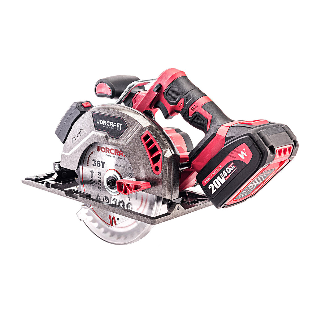 WorCraft 20V Brushless Circular Saw — 6-1/2 in, Tool Only