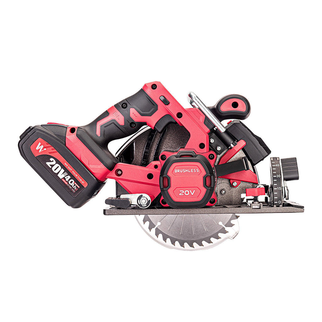 WorCraft 20V Brushless Circular Saw — 6-1/2 in, Tool Only