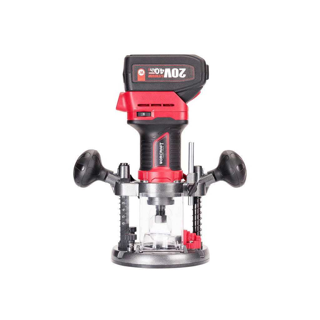 WorCraft 20V Cordless Router — Brushless, Variable Speed