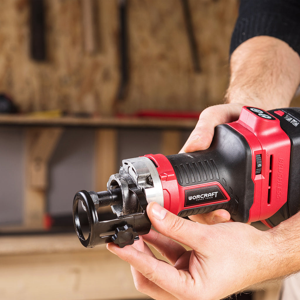 WorCraft 20V Cordless Router — Brushless, Variable Speed