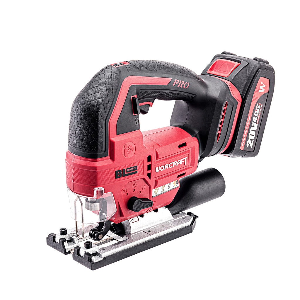 WorCraft 20V Brushless Jigsaw — Variable Speed, Tool Only