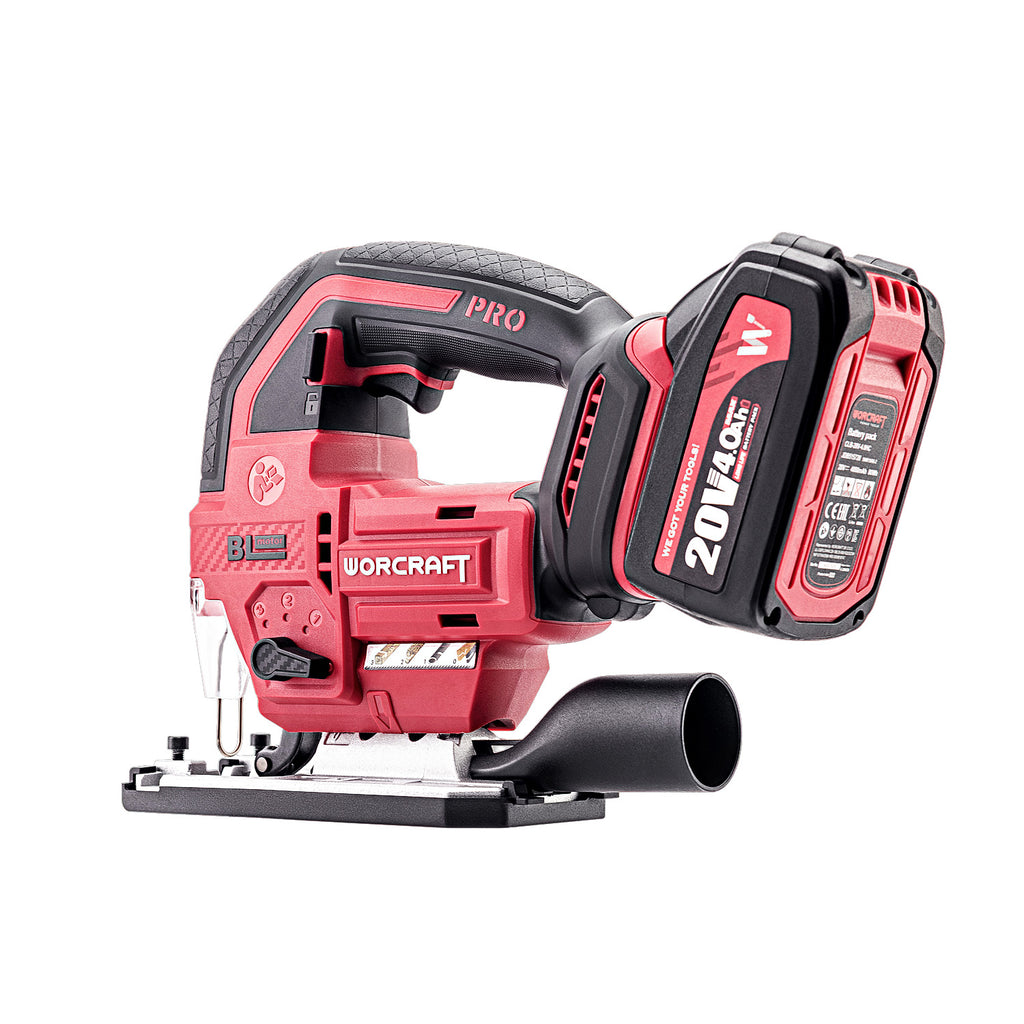 WorCraft 20V Brushless Jigsaw — Variable Speed, Tool Only