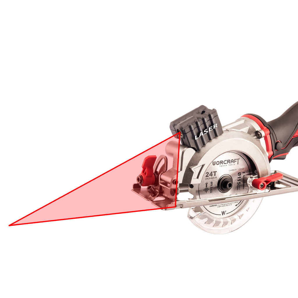 WorCraft 20V Brushless Mini Circular Saw — 4-1/2 in, Tool Only