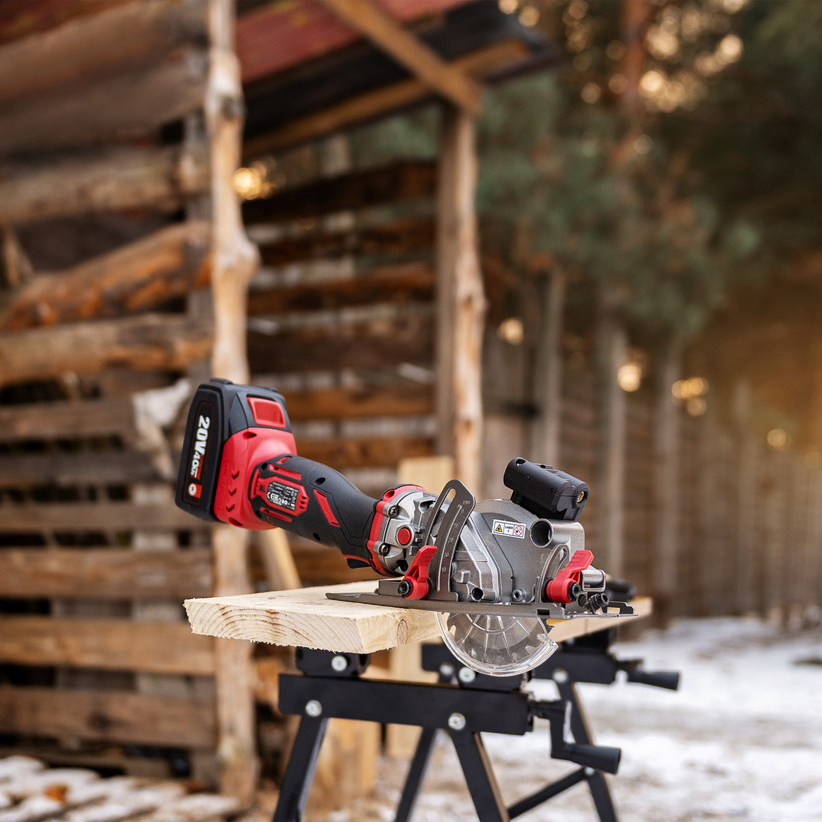 WorCraft 20V Brushless Mini Circular Saw — 4-1/2 in, Tool Only