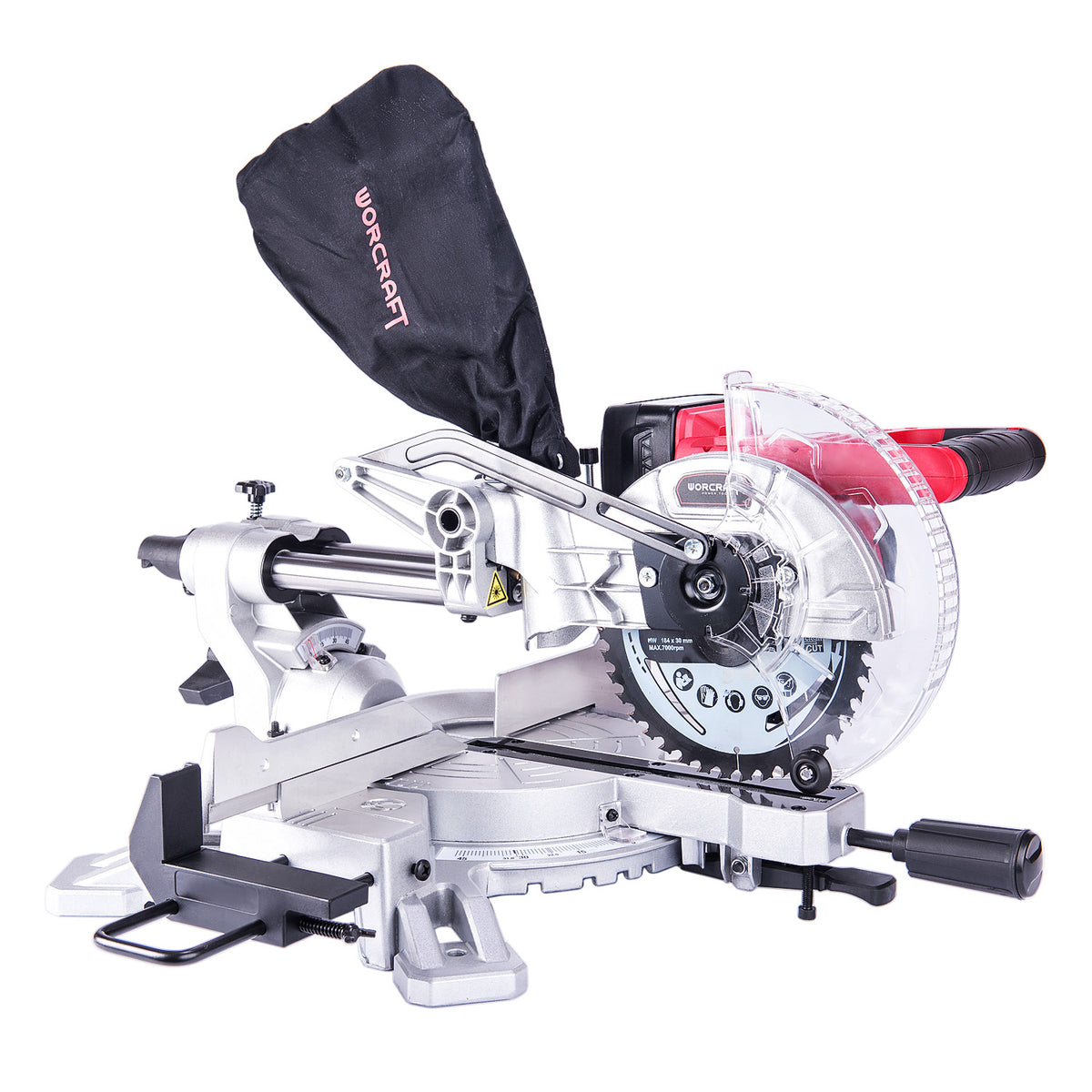 WorCraft 20V Cordless Sliding Miter Saw — 7-1/4 in, Tool Only