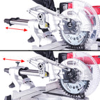 WorCraft 20V Cordless Sliding Miter Saw — 7-1/4 in, Tool Only