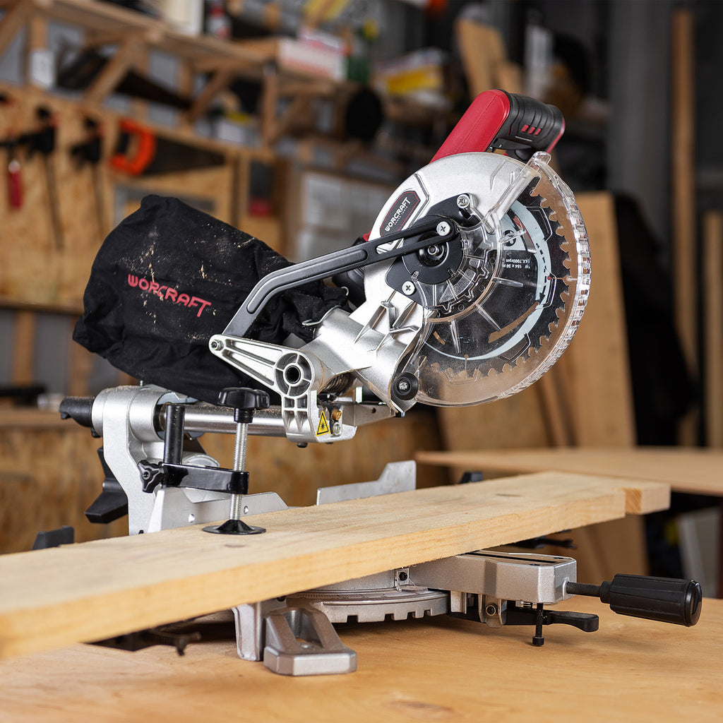 WorCraft 20V Cordless Sliding Miter Saw — 7-1/4 in, Tool Only