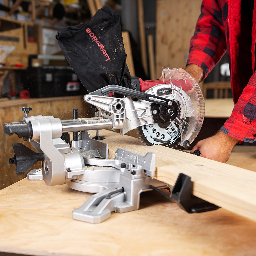 WorCraft 20V Cordless Sliding Miter Saw — 7-1/4 in, Tool Only