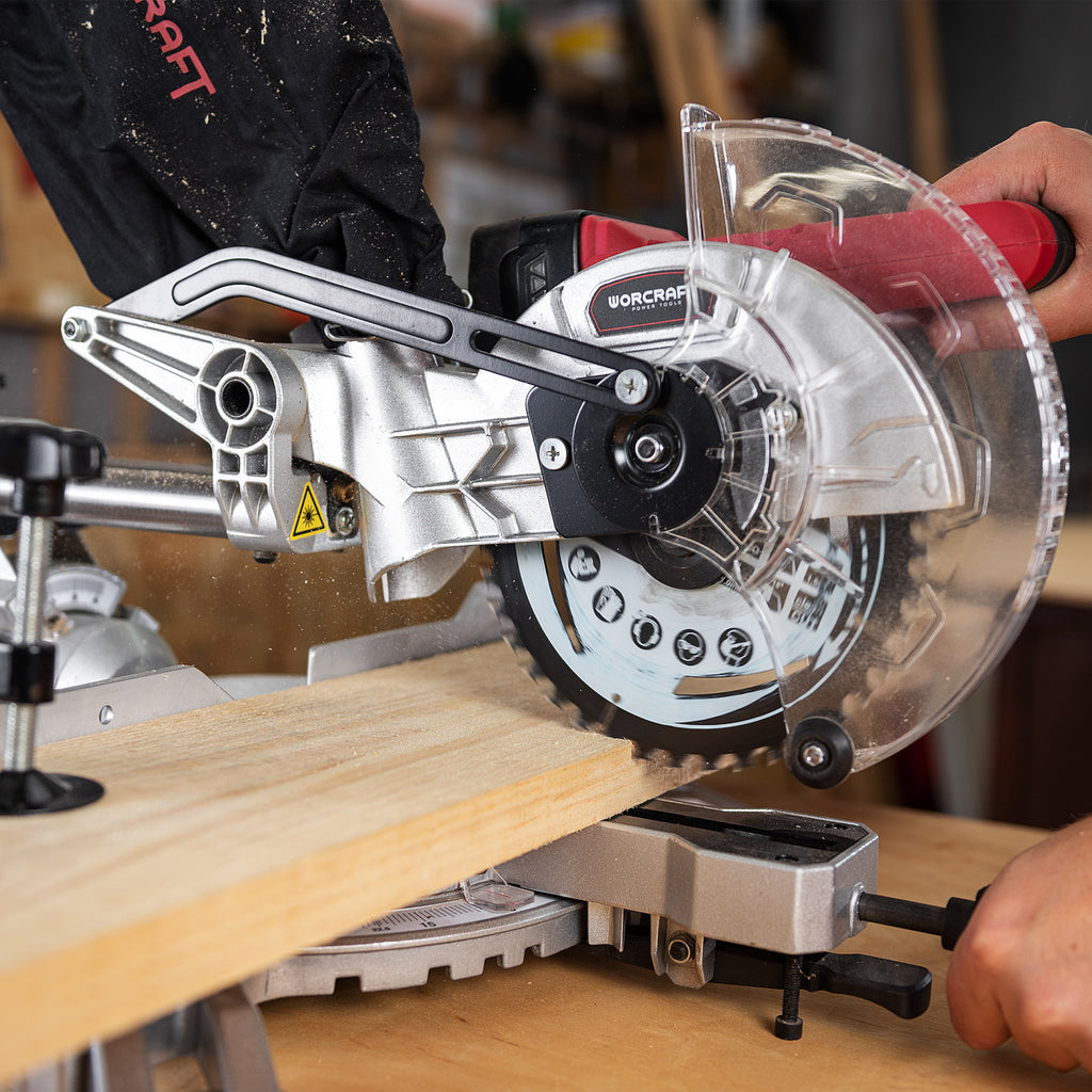 WorCraft 20V Cordless Sliding Miter Saw — 7-1/4 in, Tool Only