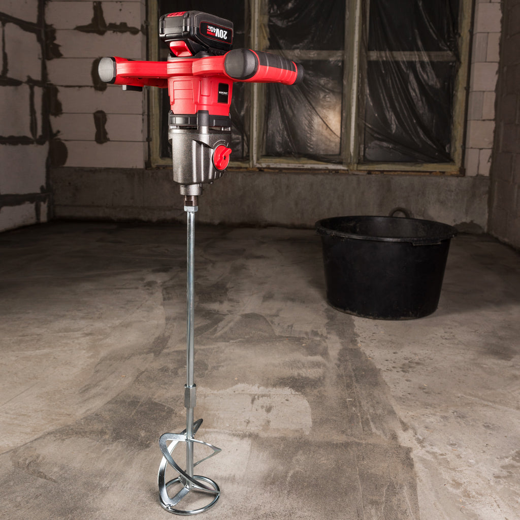 WorCraft 20V Cordless Paddle Mixer — Brushless, M14 Shaft