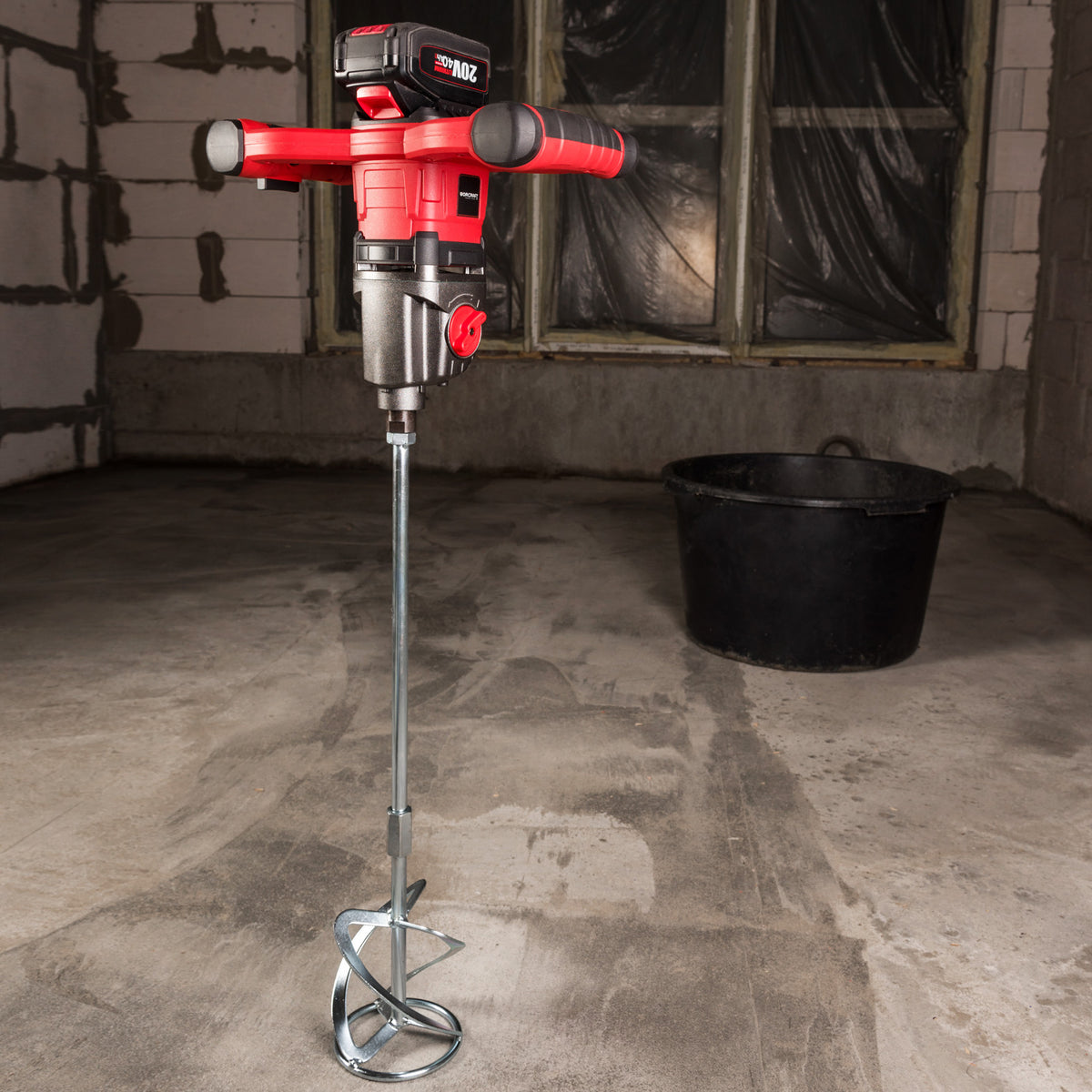 WorCraft 20V Cordless Paddle Mixer — Brushless, M14 Shaft