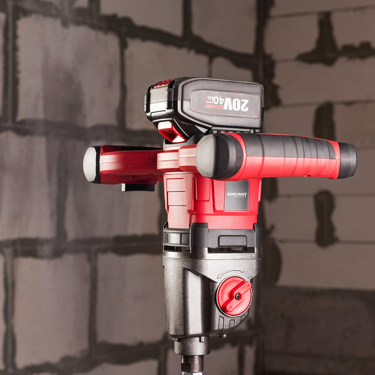 WorCraft 20V Cordless Paddle Mixer — Brushless, M14 Shaft