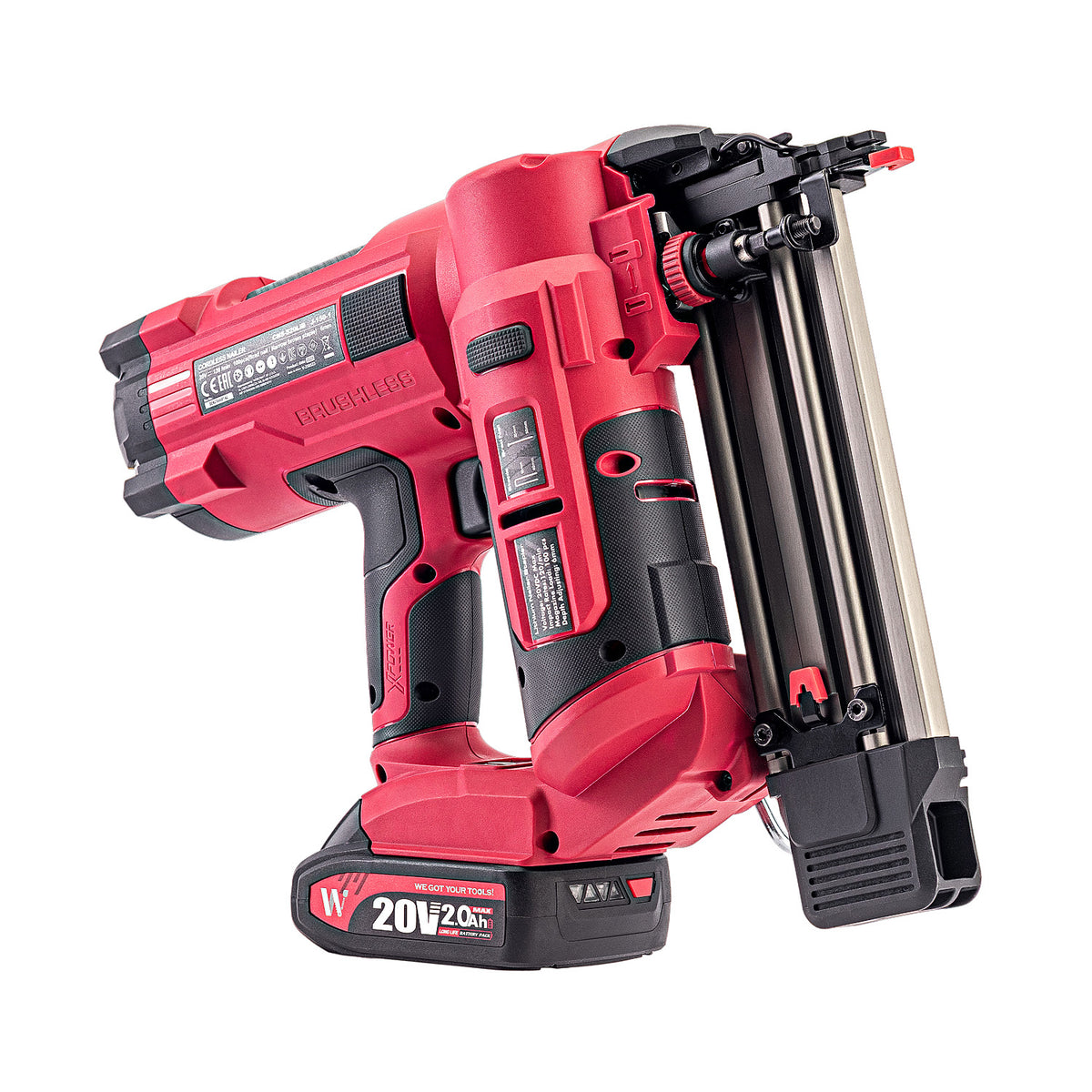 WorCraft 20V Cordless Brad Nailer & Stapler — 2-in-1, Tool Only