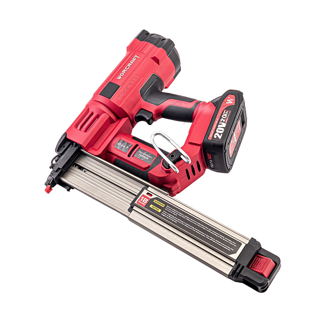 WorCraft 20V Cordless Brad Nailer & Stapler — 2-in-1, Tool Only