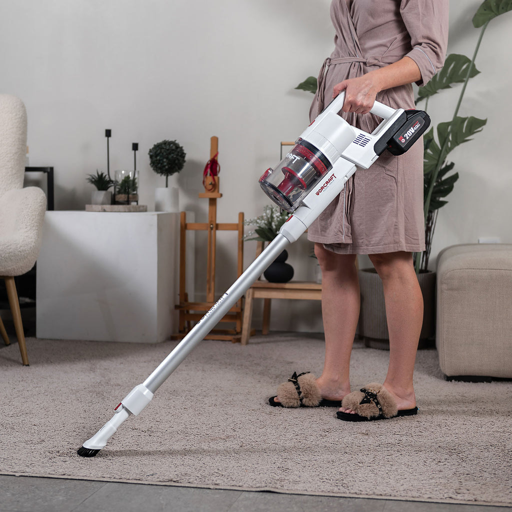 WorCraft 20V Cordless Stick Vacuum — 20kPa, 1.2L, Tool Only