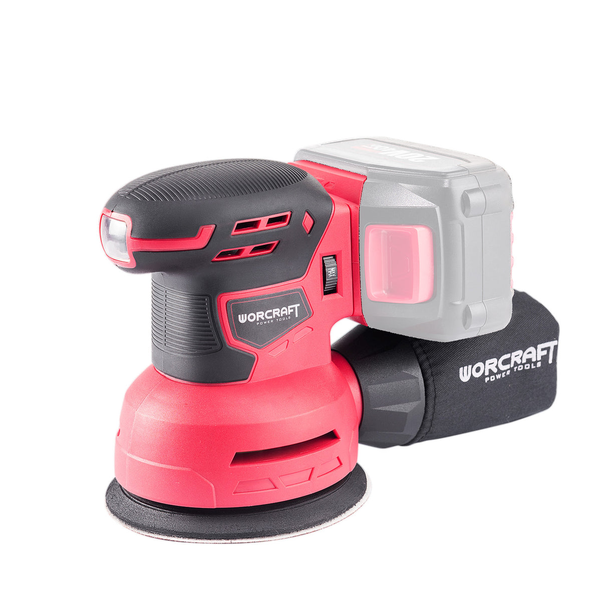 WorCraft 20V Cordless Random Orbital Sander — 5 in, Tool Only