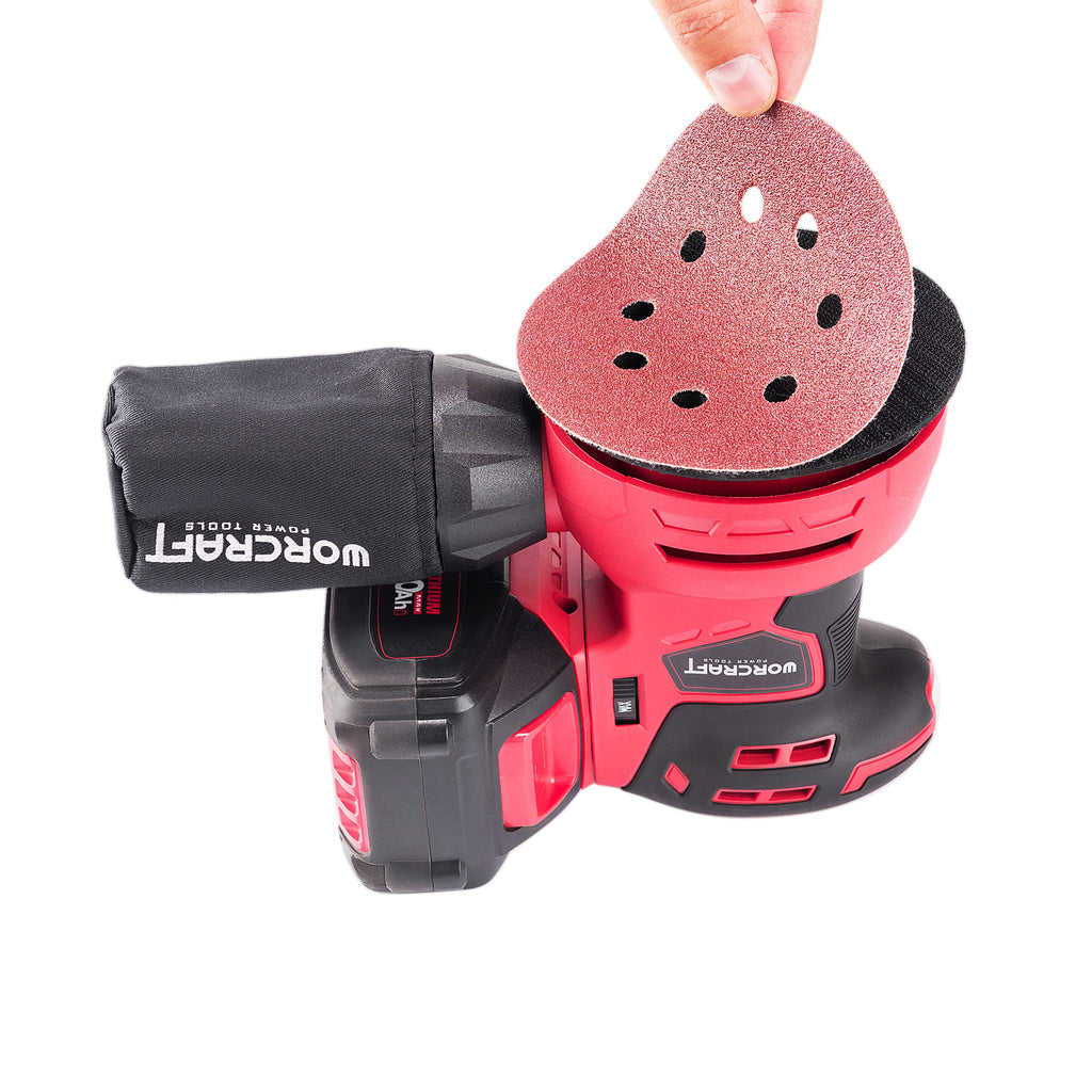 WorCraft 20V Cordless Random Orbital Sander — 5 in, Tool Only