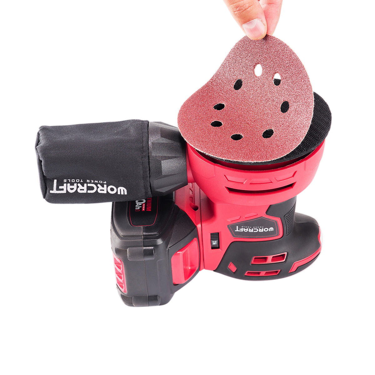WorCraft 20V Cordless Random Orbital Sander — 5 in, Tool Only