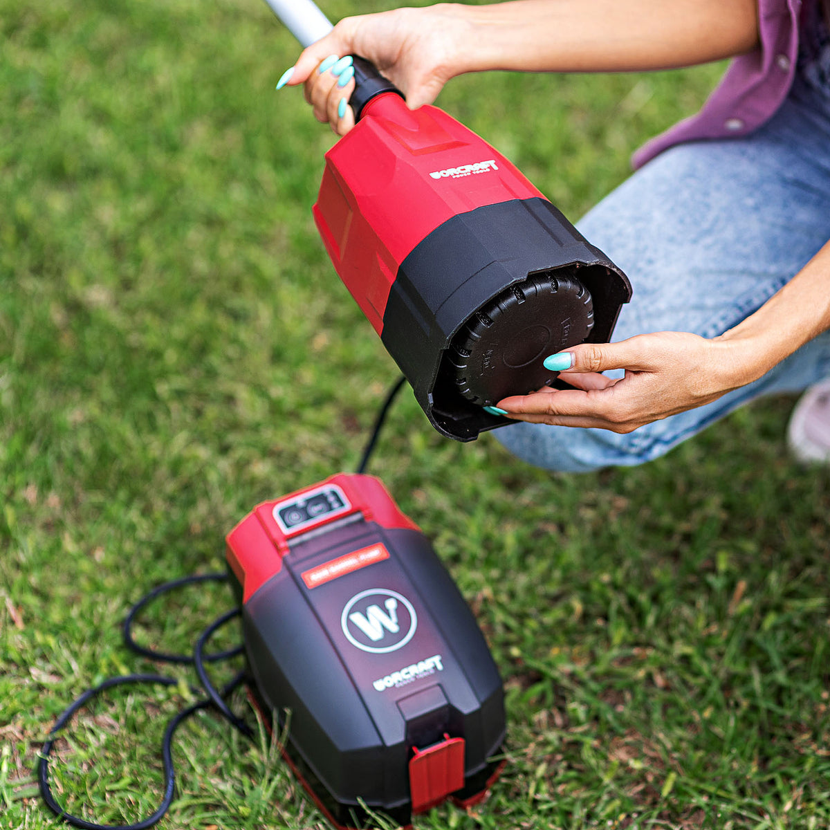 WorCraft 20V Cordless Rain Barrel Pump — Garden Irrigation