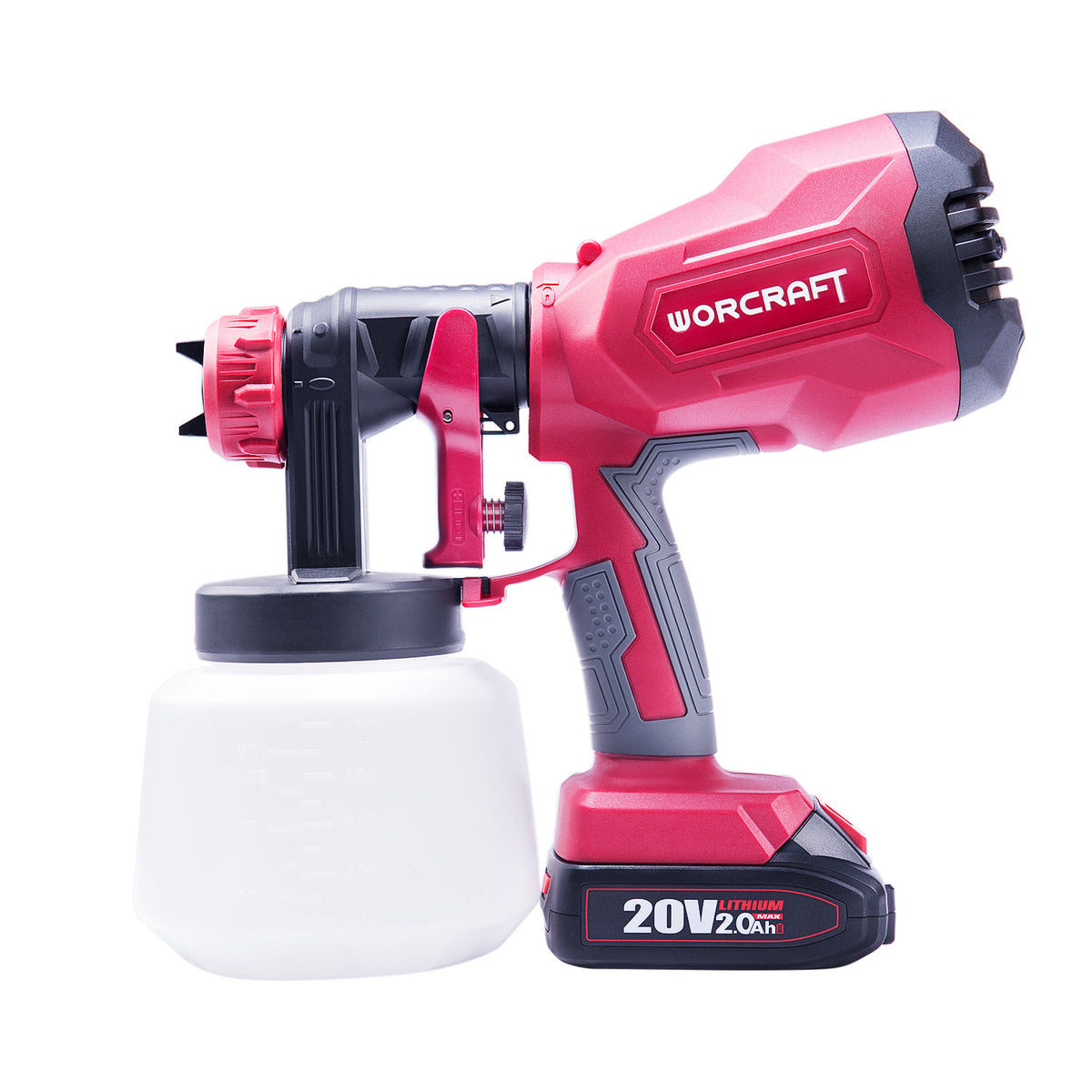 WorCraft 20V Cordless Paint Sprayer — HVLP Spray Gun, Tool Only