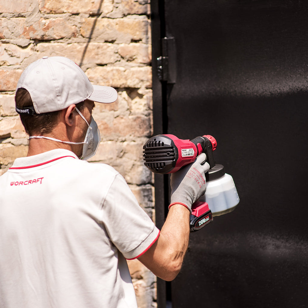 WorCraft 20V Cordless Paint Sprayer — HVLP Spray Gun, Tool Only